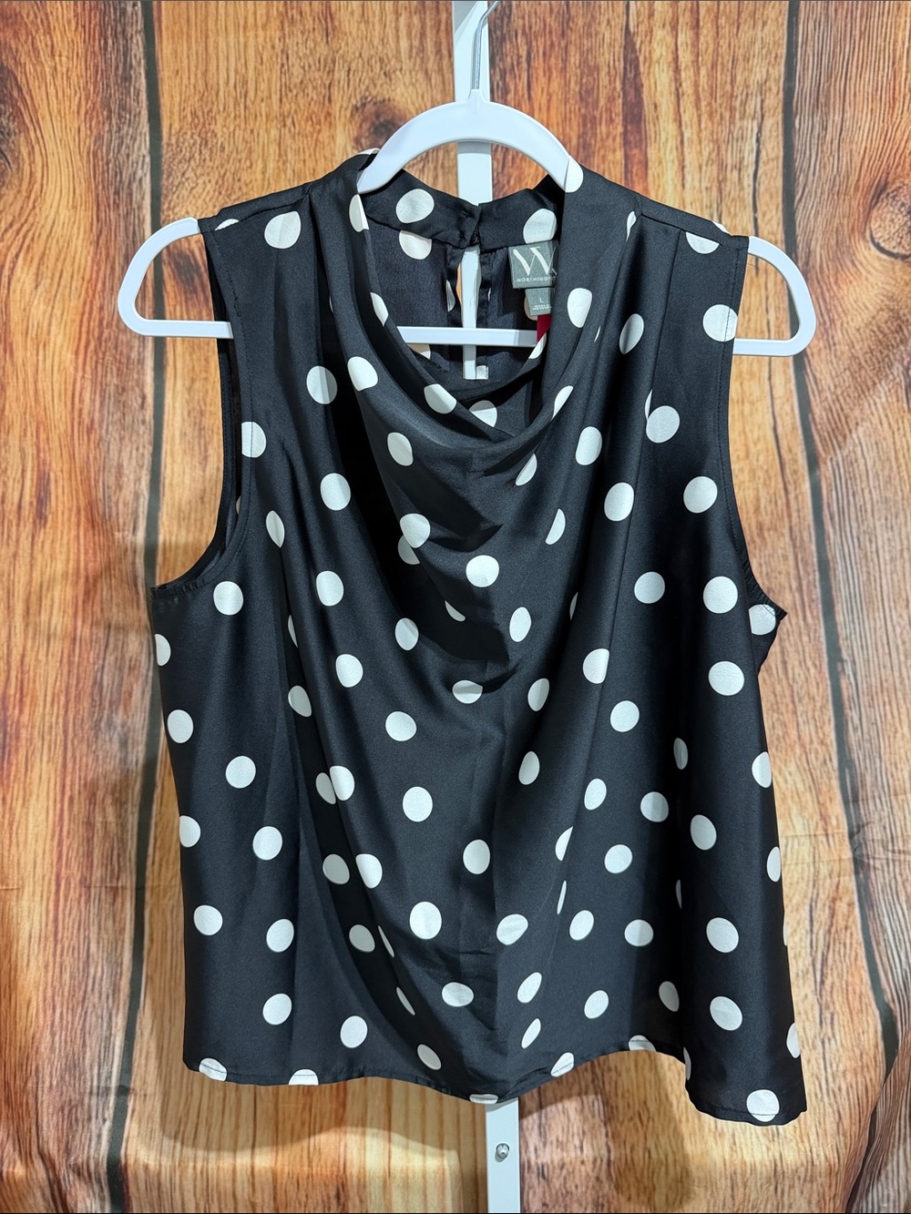 NWOT! Worthington Cowl Neck Sleeveless Blouse Size L